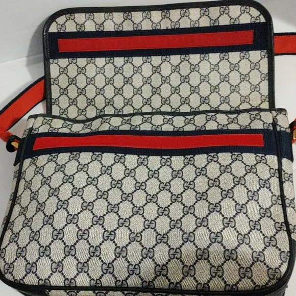 Gucci Blue Messenger Bag/Wallets Authentic Vintage - Picture 15 of 16